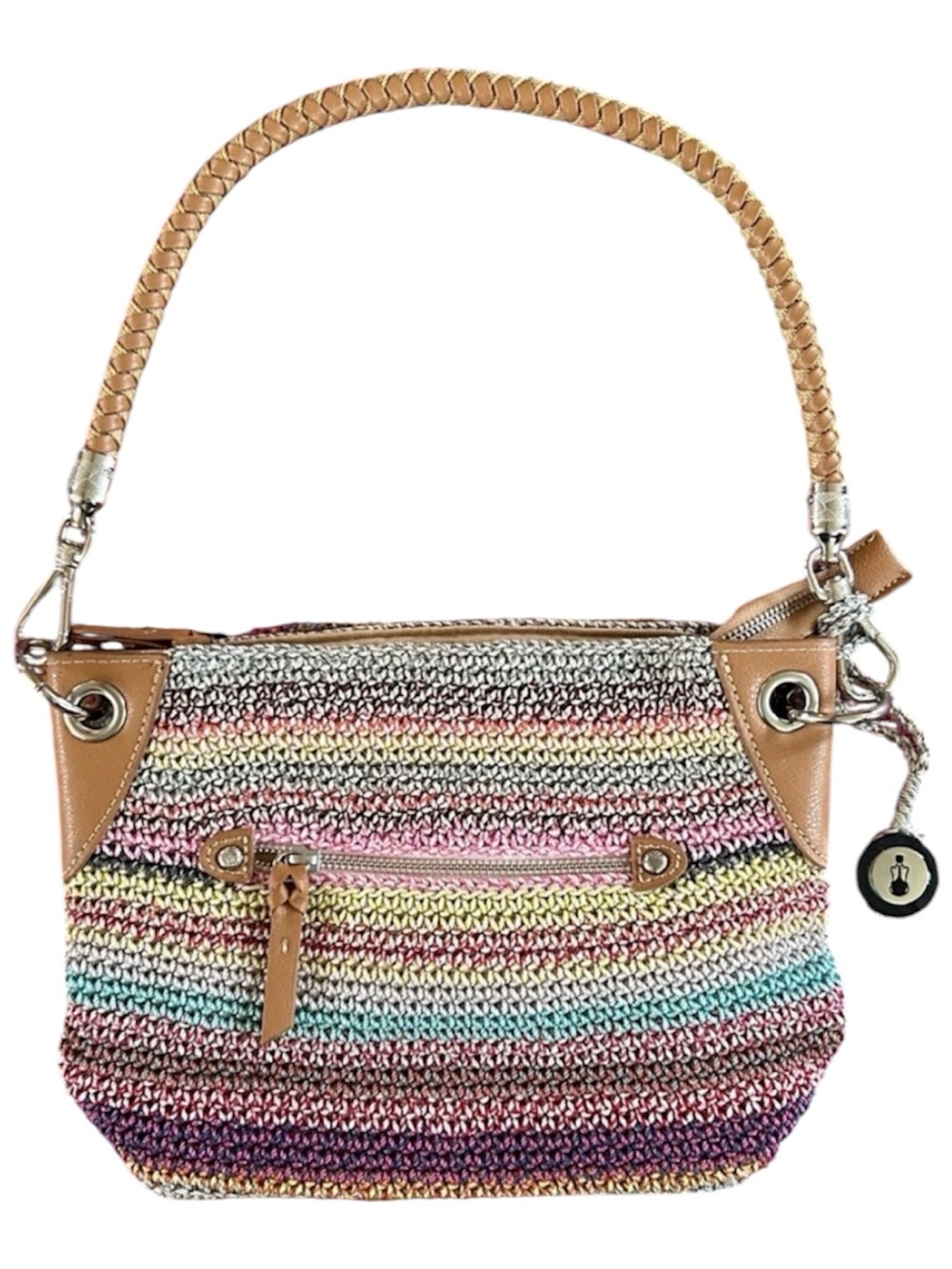 The Sak | Women’s multicolor striped over the shoulder purse, top zipper, OS
